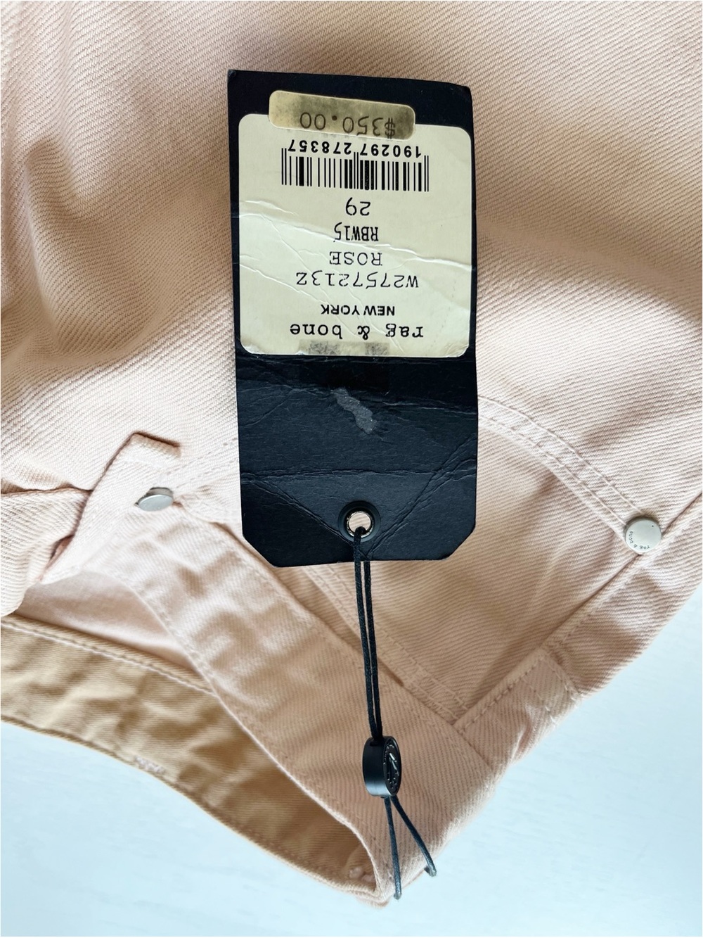 Rag & Bone Trompe L’oeil Selvedge Cuff Detail Jeans NEW - Picture 10 of 12